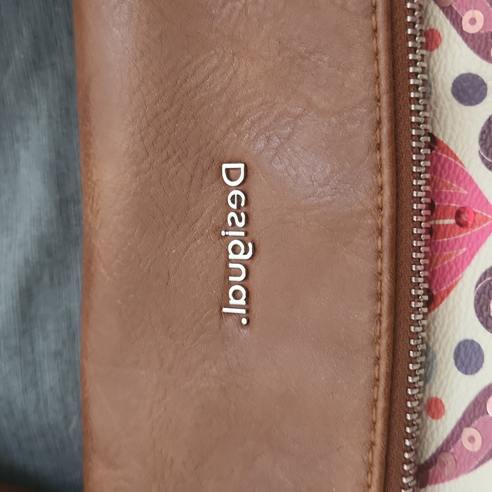 Desigual Pink and Brown Patterned Satchel - Picture 2 of 7